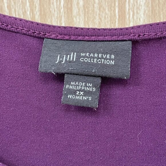 J. Jill Purple Tunic Top Size 2X - Picture 2 of 5